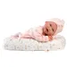 Llorens: Mimi 42 cm große lächelnde Puppe mit Schnuller und Babynest