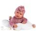 Llorens: Mimi Llorana 42cm Puppe mit Geräusch, im Bärenstrampler mit Kissen