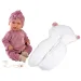 Llorens: Mimi Llorana 42cm Puppe mit Geräusch, im Bärenstrampler mit Kissen