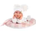 Llorens: Mimi Llorana 42cm weinendes Neugeborenes mit kariertem Bett