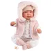 Llorens: Tina 44cm Neugeborenenpuppe in rosa Kapuzenweste
