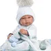 Llorens: Tino 43 cm großer neugeborener Junge mit blauer Babydecke, Schnuller und 3 verschiedenen Kleidungsstücken