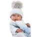 Llorens: Tino 43 cm großer neugeborener Junge mit blauer Babydecke, Schnuller und 3 verschiedenen Kleidungsstücken