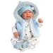 Llorens: Tino 44 cm weinende Puppe in blauer Kapuzenweste