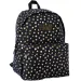 Luna: Schwarzer-goldener Rucksack mit Herzchen, 1 Fach, 32x17x42 cm