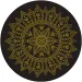 Mandala Schwarz-Gold 8er-Set Papierteller 23 cm