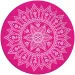 Mandala fuchsia-weißes 8-teiliges Papierteller-Set 23 cm