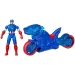 Marvel: Captain America mit Motorrad und Schildwerfer - Hasbro