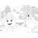 Mascha und der Bär 2-in-1 Maxi-Bodenpuzzle mit 24 Teilen und Malbuch, 70x50 cm – Lisciani