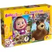 Mascha und der Bär 2-in-1 Maxi-Puzzle mit 24 Teilen und Malbuch 70x50cm – Lisciani
