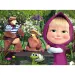 Mascha und der Bär auf dem See 2-in-1 Eco Maxi Puzzle und Ausmalbild, 24 Teile, 70x50cm - Lisciani