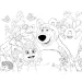 Masha und der Bär 2-in-1 60-teiliges Eco-Puzzle und Malbuch 70x50cm – Lisciani