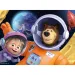Masha und der Bär 2-in-1 Maxi-Bodenpuzzle und Malset, 4 x 48 Teile, 35x25cm – Lisciani