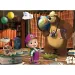 Masha und der Bär 2-in-1 Maxi-Bodenpuzzle und Malset, 4 x 48 Teile, 35x25cm – Lisciani