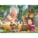 Masha und der Bär Badezeit 24-teiliges Maxi-Bodenpuzzle 70x50cm - Lisciani