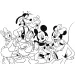 Micky Maus 2-in-1 Maxi-Puzzle mit 2x12 Teilen und Malbuch - Lisciani