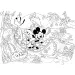 Micky Maus 2-in-1 Maxi-Puzzle mit 60 Teilen und Malvorlage 70x50 cm – Lisciani