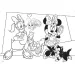 Minnie Maus 2-in-1 Maxi 2x24-teiliges Puzzle und Malset 50x35cm – Lisciani