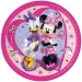 Minnie Maus und Daisy gemusterte rosa Pappteller 8er-Set 23cm