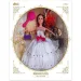 Modepuppe mit zusätzlichem Haar und Accessoires in weißem Kleid, 30 cm