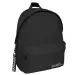 Muss: Abgerundeter schwarzer Schulranzen mit vier Fächern, Rucksack 32x17x42cm