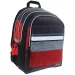 Must: Rot-Schwarz 2-in-1 vierfach unterteilte Schultasche, Rucksack 47x25x33cm