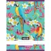 Nebulo: Geheftetes liniert Papageien-Blumenmuster-Heft 81-32 A/4