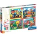 Noli beschäftigt 4-in-1 Supercolor Puzzle - Clementoni