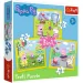 Peppa Wutz: Ein glücklicher Tag 3-in-1 Puzzle - Trefl