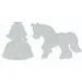 PlayBox: 9-mm-bügelperlen Basis mit Einhorn- und Prinzessinnenform, 2 Stück