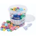 PlayBox: Pastell-Holzperlen-Set 250 g in verschiedenen Formen und Größen