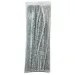 PlayBox: Silberfarbene Chenille-Fäden 100 Stück 6mm