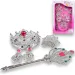 Prinzessinnen-Schönheitsset mit Tiara, Haarnadel, Ohrringen und Zauberstab