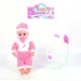 Puppe in rosa Kleidung mit Stethoskop 31cm