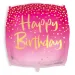 Quadratischer "Alles Gute zum Geburtstag" Ballon 46 cm - Pink