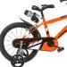 R88 16” Kinderfahrrad mit Flaschenhalter und Stützrädern in orange-schwarz – Dino Bikes Fahrrad
