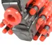 Rattle Belt Track Pro: Schaumstoffschusswaffe mit Magazin und Munition, Schussweite 18 Meter