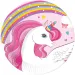 Regenbogen-Einhorn 8er-Set Pappteller 20cm