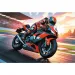 Rennmotorrad auf der Rennstrecke 100-teiliges Puzzle - Trefl