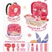 Rosa 2-in-1 Friseur-Set in rollendem Koffer mit Zubehör