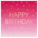 Rosa "Happy Birthday" Aufschrift 2-lagige Papierserviette 20er-Pack