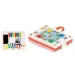 Rosa doppelseitiges Zeichentafel-Set, 31-teilig