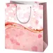 Rosa herzförmige exklusive Geschenktasche in normaler Größe 11x6x14cm