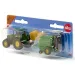 SIKU John Deere Traktor mit Rundballenpresse 1/72
