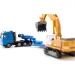 SIKU MAN Schwertransporter mit Liebherr Bagger 1/87