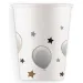 Silberfarbener 8-teiliges Pappbecher-Set 200ml