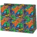 Skateboard fahrender T-Rex mittelgroße Geschenktasche 18x10x23cm