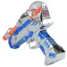 Space Warrior: Elektrische, chromfarbene Weltraumwaffe mit Licht und Ton, 24 cm