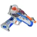 Space Warrior: Elektrische, chromfarbene Weltraumwaffe mit Licht und Ton, 24 cm