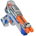 Space Warrior: Elektrische, chromfarbene Weltraumwaffe mit Licht und Ton, 24 cm